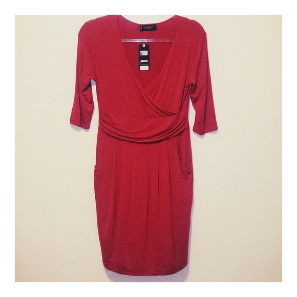 Sold V Neck Business Party Dress - Picture 2 of 5